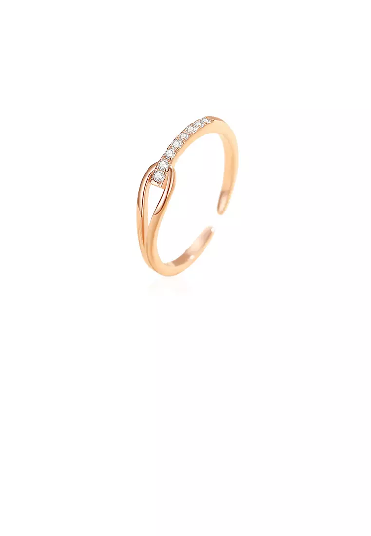 Buy Glamorous Rose Gold Ring For Women Online