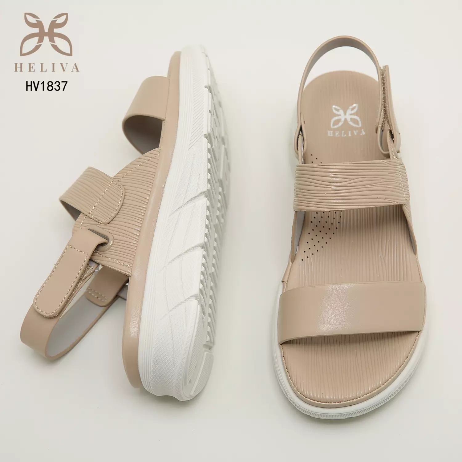 Heliva Shela Sandal Wedges Strap Ankle Wrap Sol 4cm