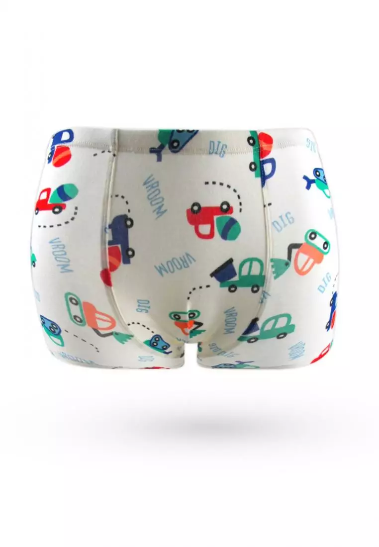 Celana Dalam Boxer Anak Laki Premium 3 Pcs Print Mobil Flykids Underwear FK 3161