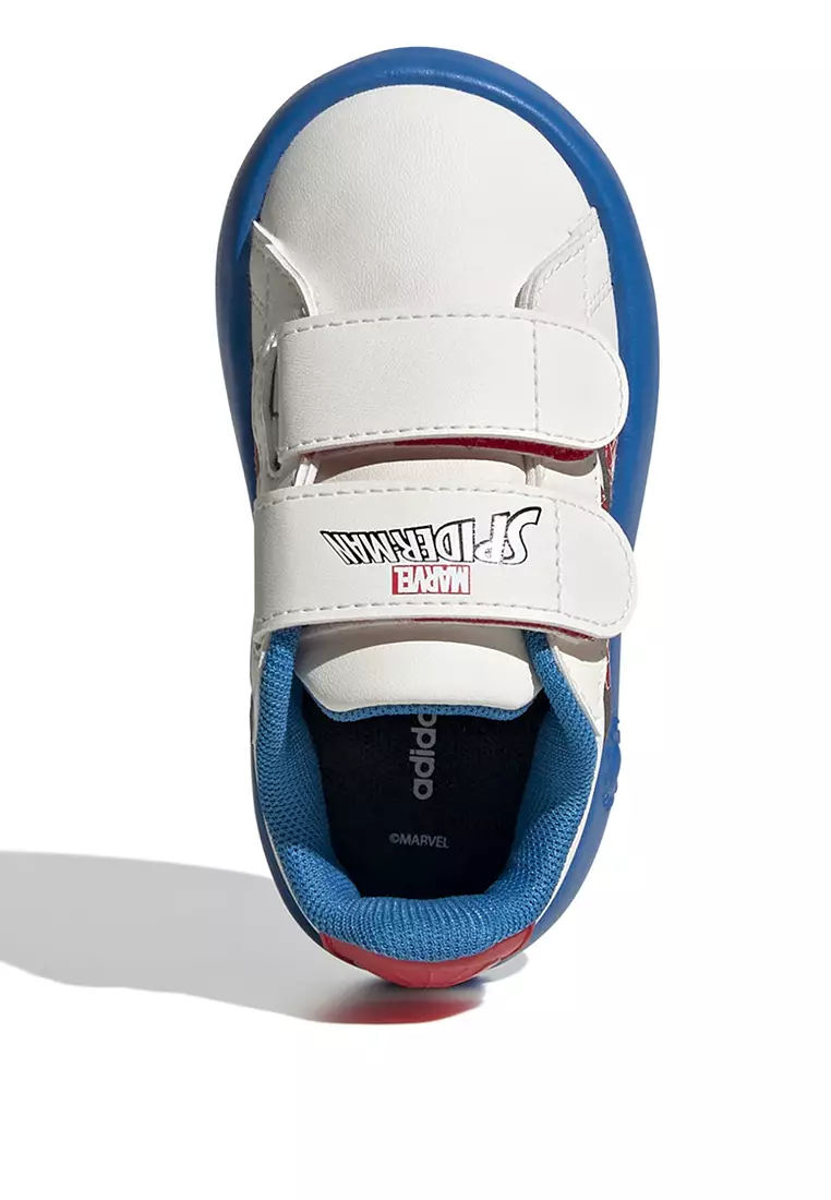 Lifestyle x Marvel Spider-Man Grand Court Shoes Kids Unisex White JQ8072