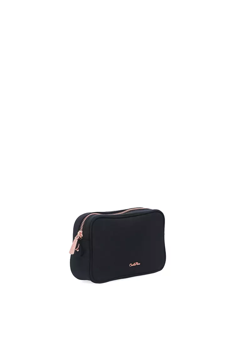 Black Carlo GEO Nylon Crossbody Belt Bag