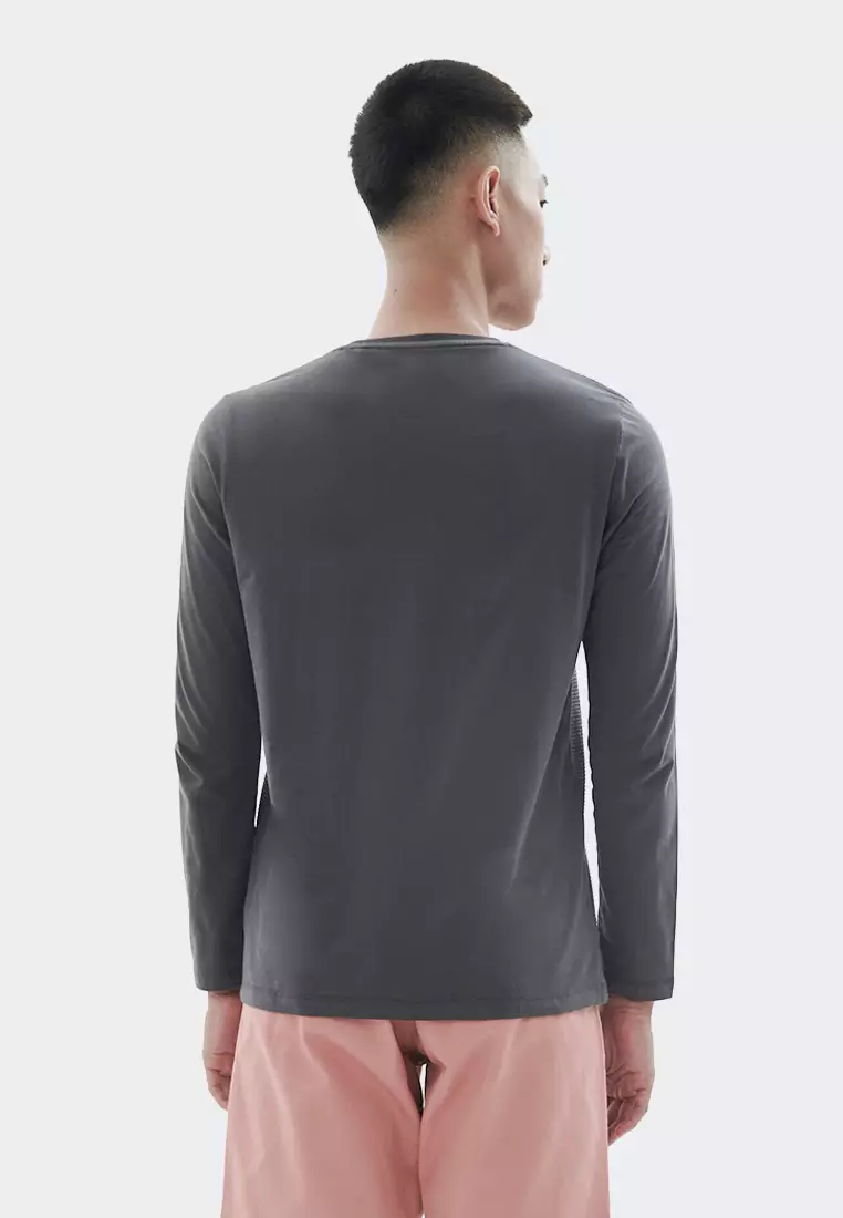 Jual MANZONE MANZONE Kaos pria lengan panjang EAST BESTBUYGREY