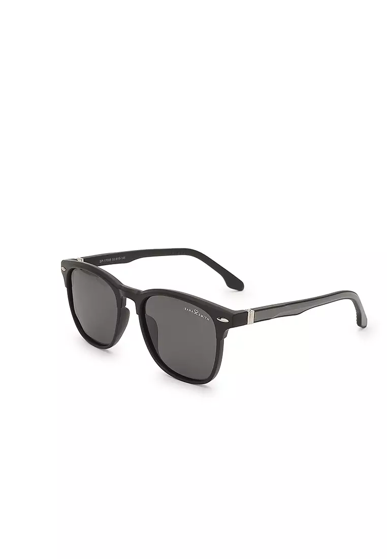 Unisex Polarized Wayfarer Sunglasses (Kacamata Hitam) - Hitam / Abu-Abu