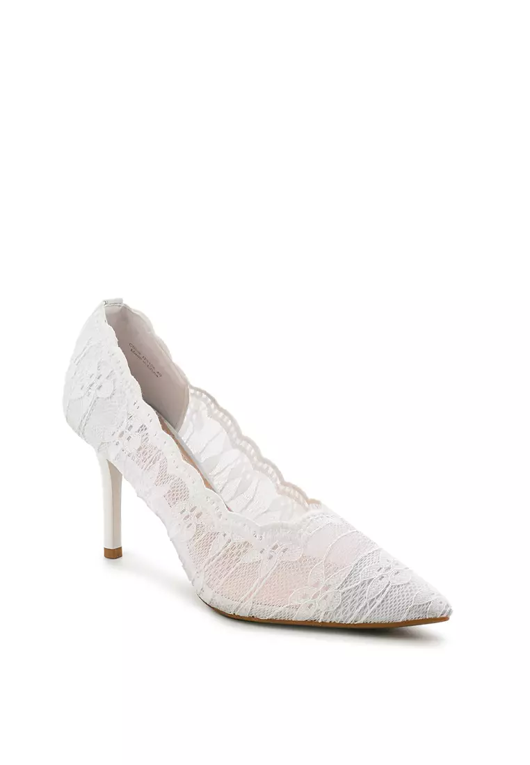 CHLOE J23106-6 HEELS SHOES WHITE