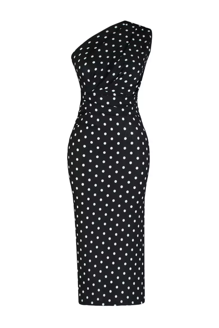 One-Shoulder Draped Dress