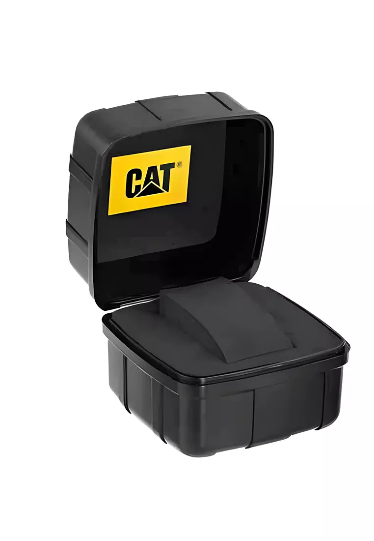 Caterpillar CAT AK.169.27.127 - Jam Tangan Pria - Casual Men's Watches - Yellow Rubber Strap