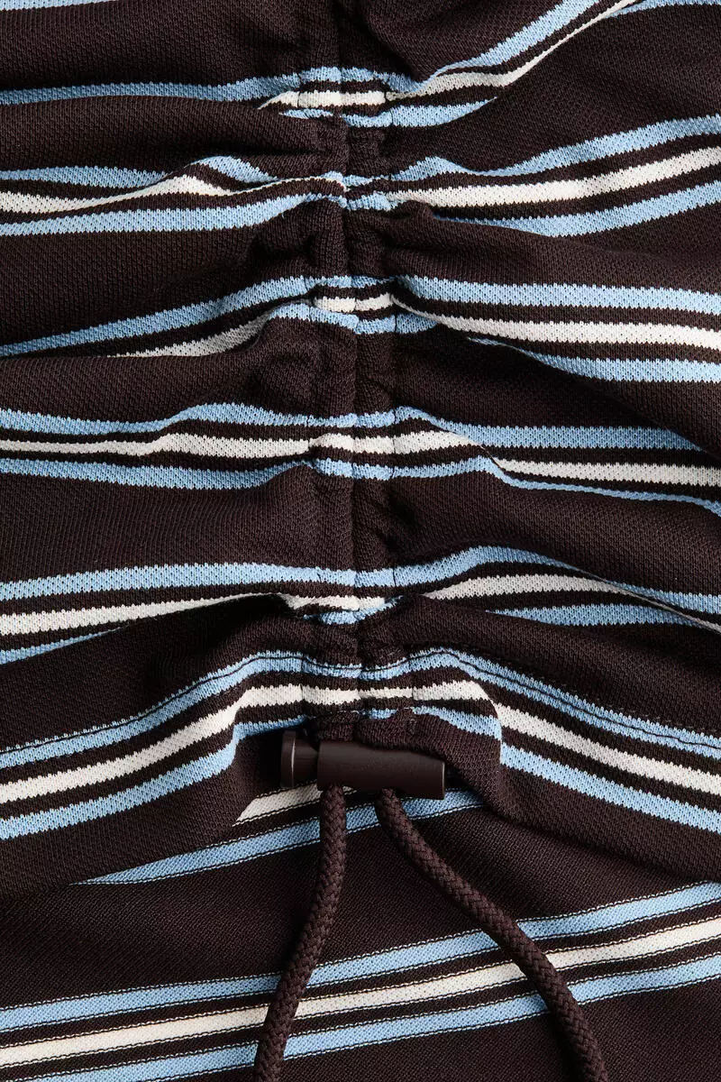 Drawstring-detail polo shirt