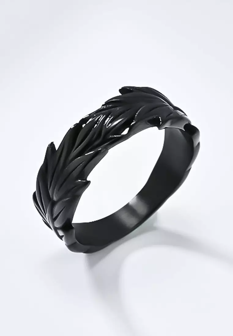 Men's Piano Black Ring