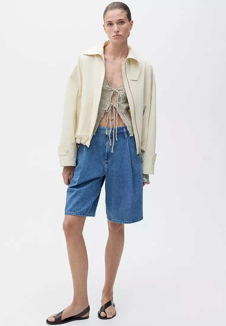 Bermuda Wide Leg Darts Shorts