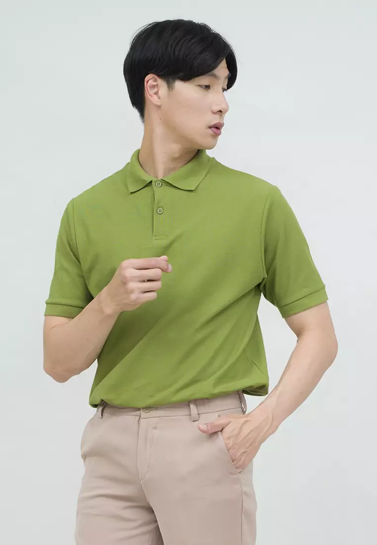 polo shirt baju kaos kerah polo slim houseofcuff hijau