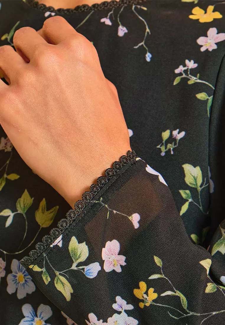 Bulanara Blouse & Skirt - Black Spring