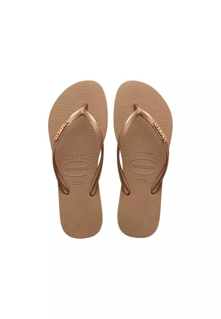 Havaianas Slim Logo Metallic Flip Flops