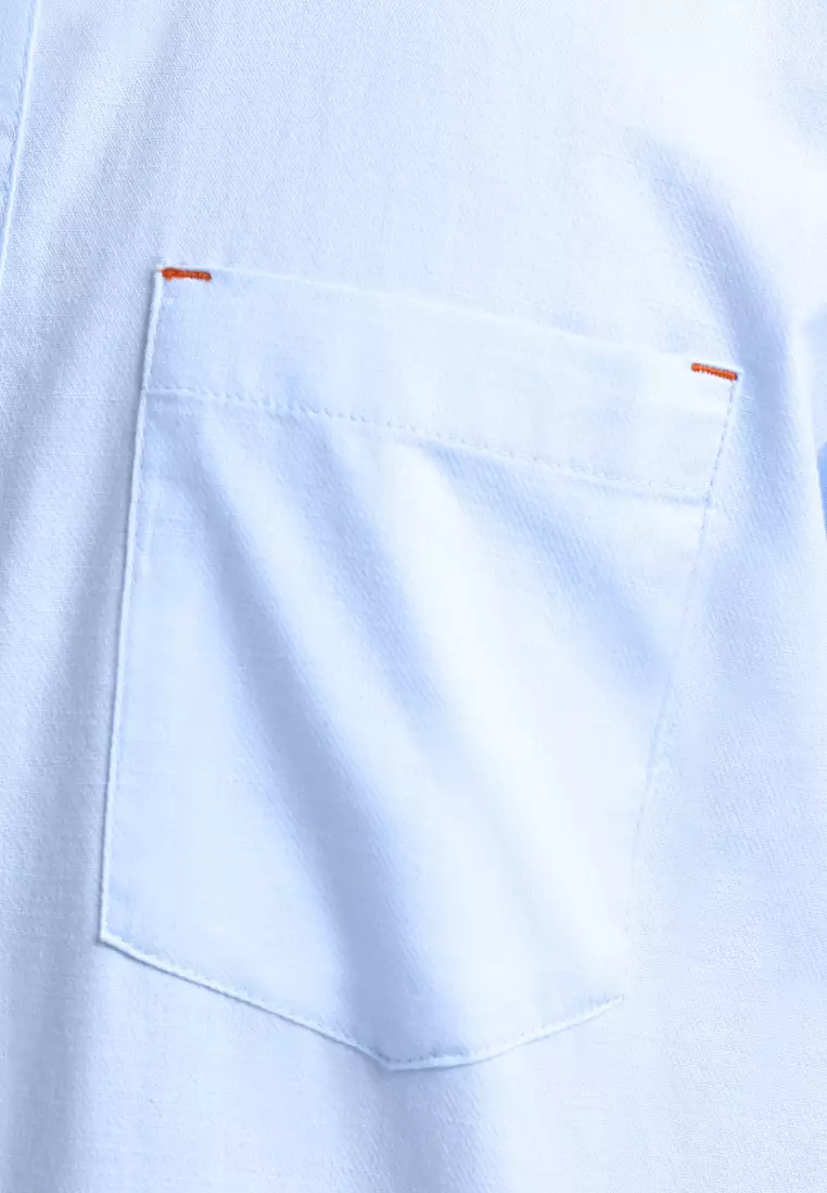 Emba Denim - Rumi One Kemeja Koko Pria Lengan Panjang Regular Light Blue