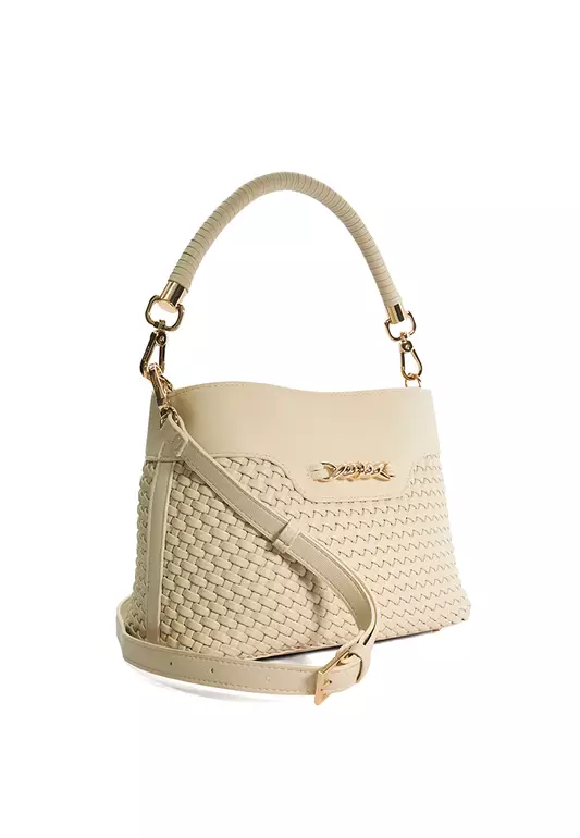 Dinidelphi Top Handle Shoulder Bag Ecru
