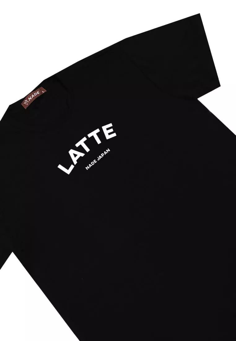 Nade  NTB36 Kaos Pria Tangan Pendek Nade Japan Latte Hitam