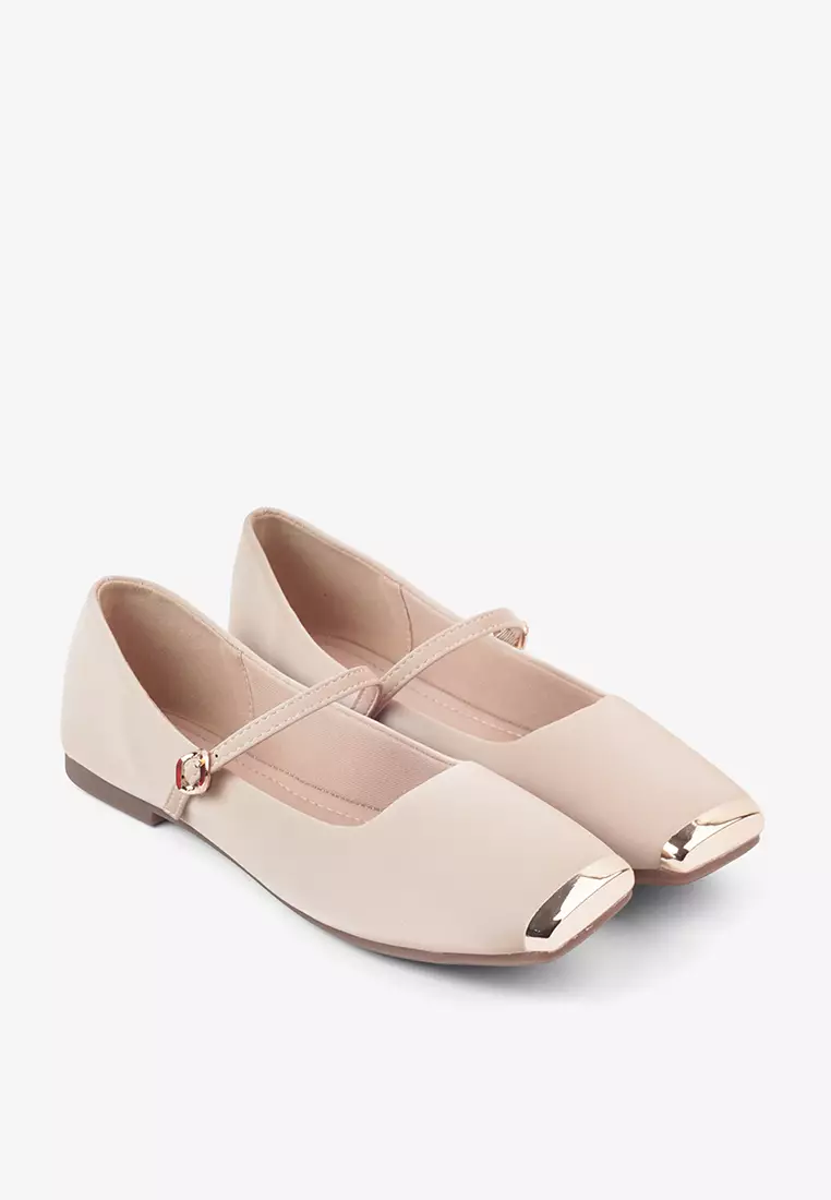 Sepatu Flatshoes Balet Wanita Square Toe L.Megumi
