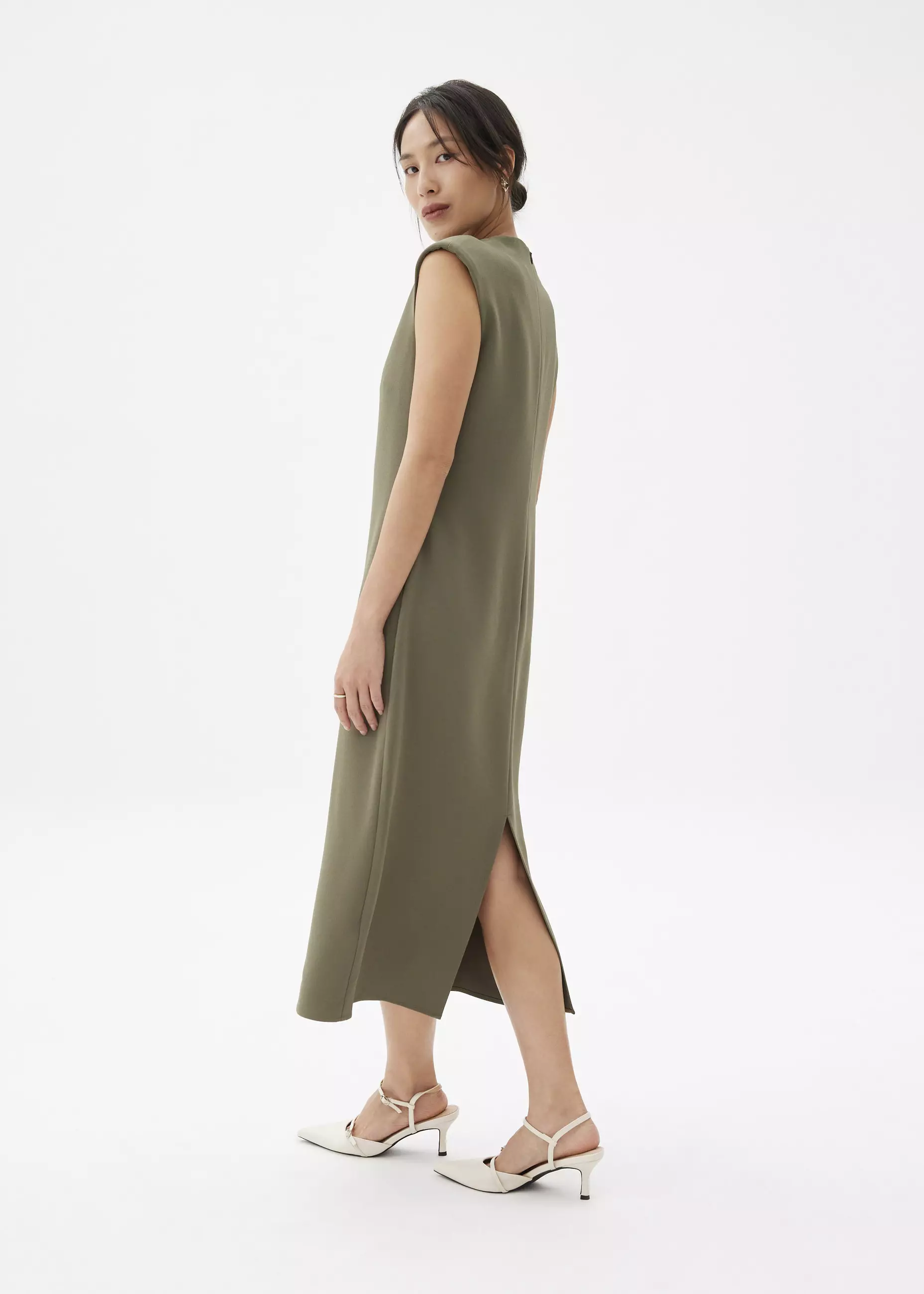 Dress Wanita - Charlotte V-neck Column Midi Dress
