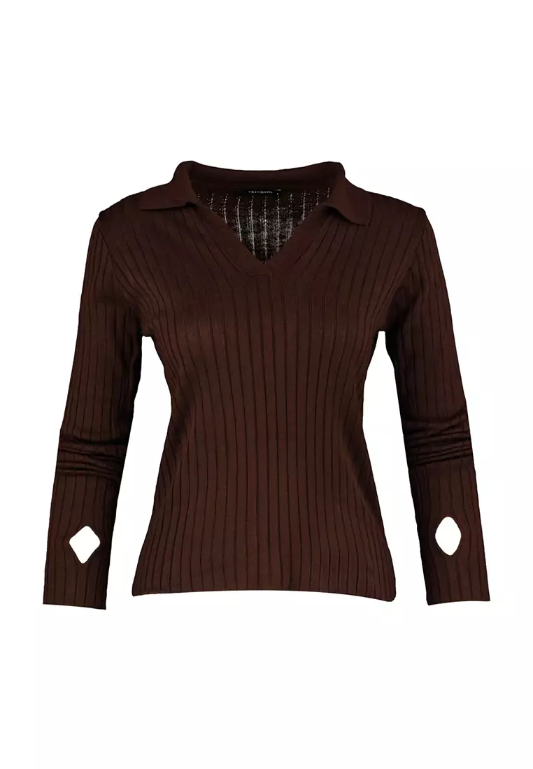 Polo Collar Knitwear Sweater