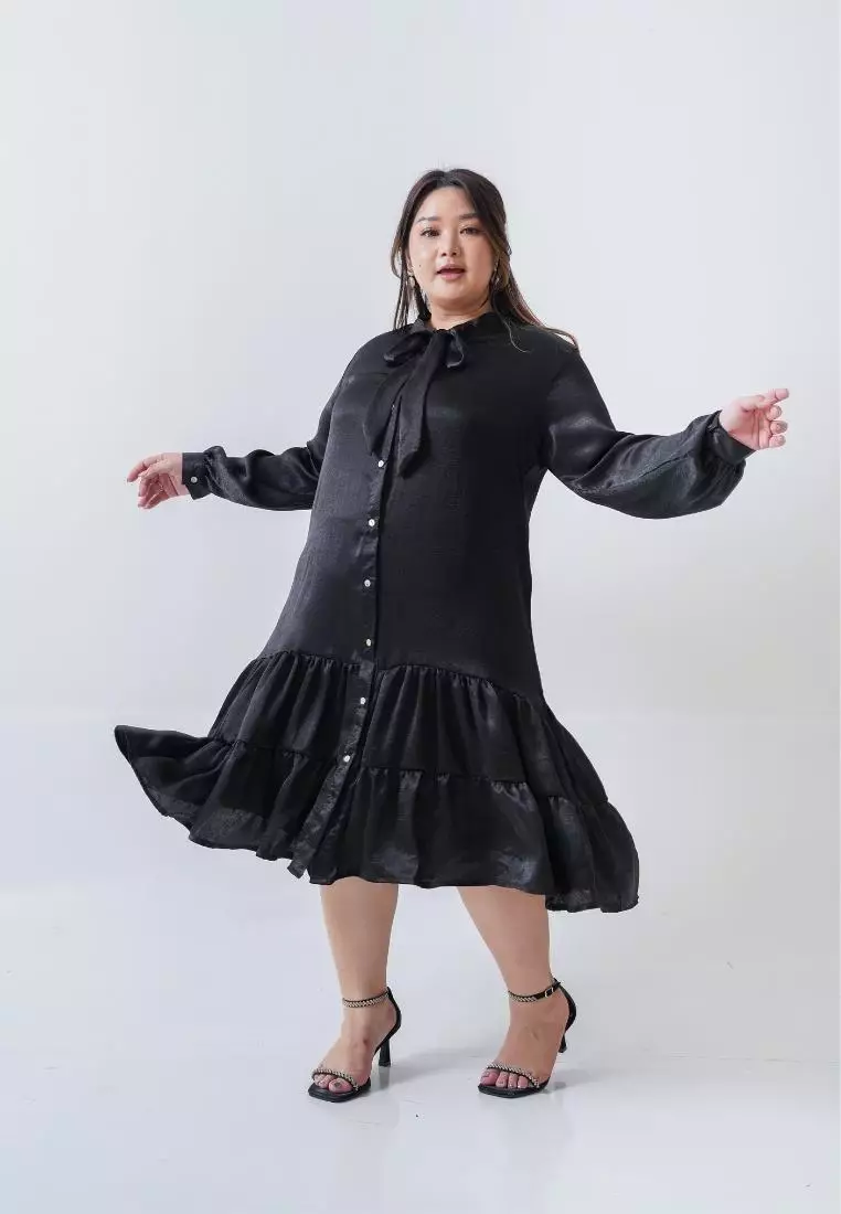 Plus Size Long Dress Ollenca black