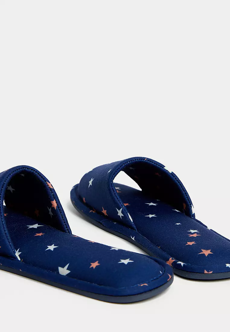 Star Open Toe Slider Slippers