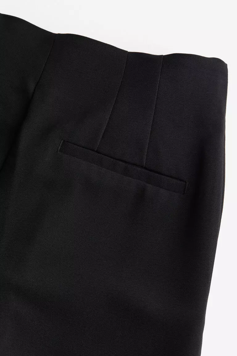 High-waisted tailored trousers