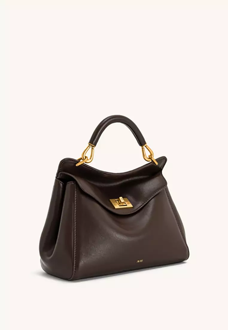 Lucia Classic Top Handbag - Dark Brown
