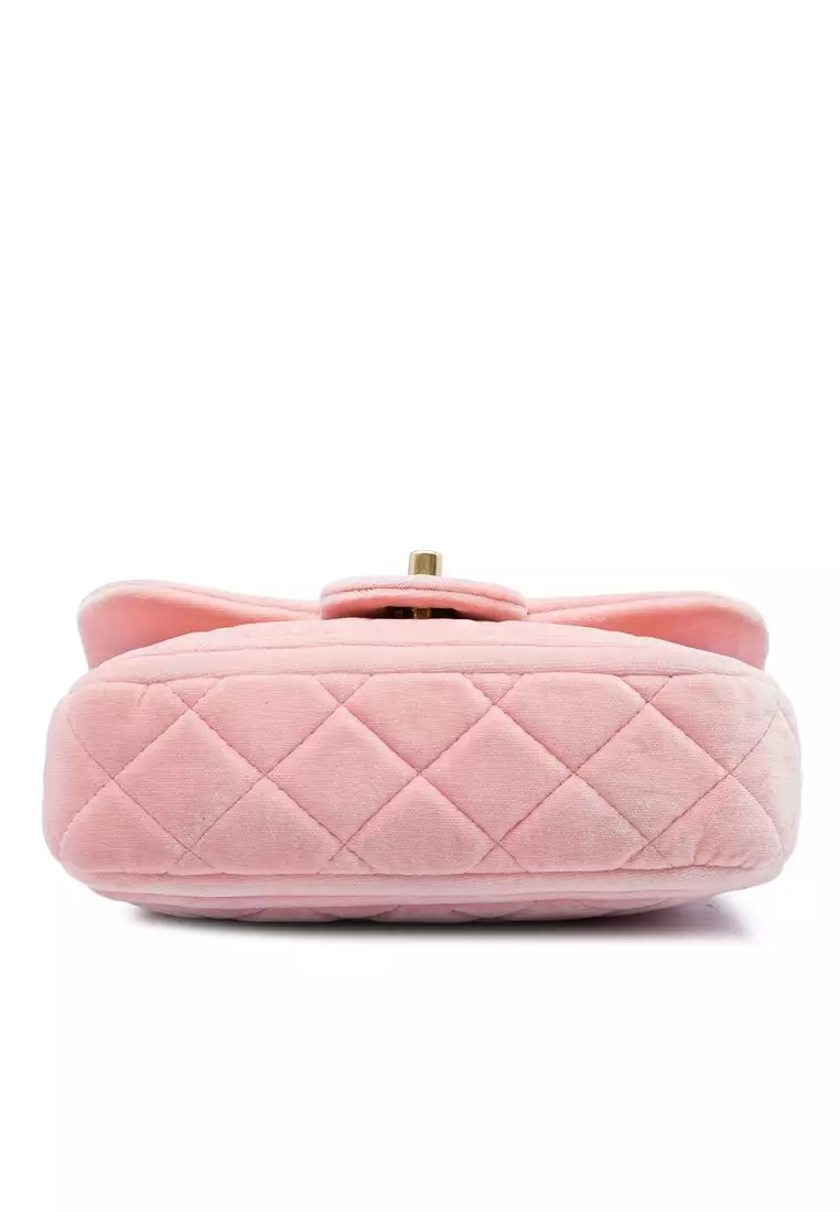 Pre-Loved Chanel Mini Quilted Velvet Double Frame Flap