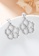 ZITIQUE gold Women's Diamond Embedded Geometric Shape Earrings - Silver 98804AC8A29404GS_2