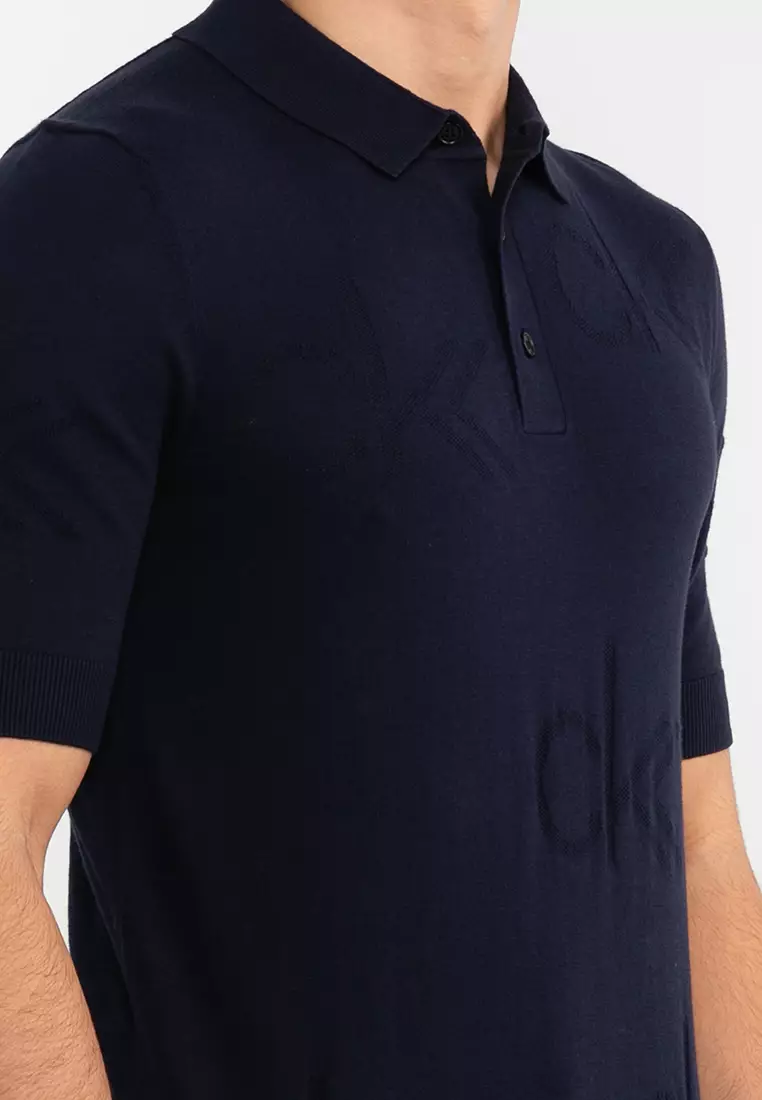 ck Calvin Klein Supersoft Pima Cotton Polo All Over Ckk Logo