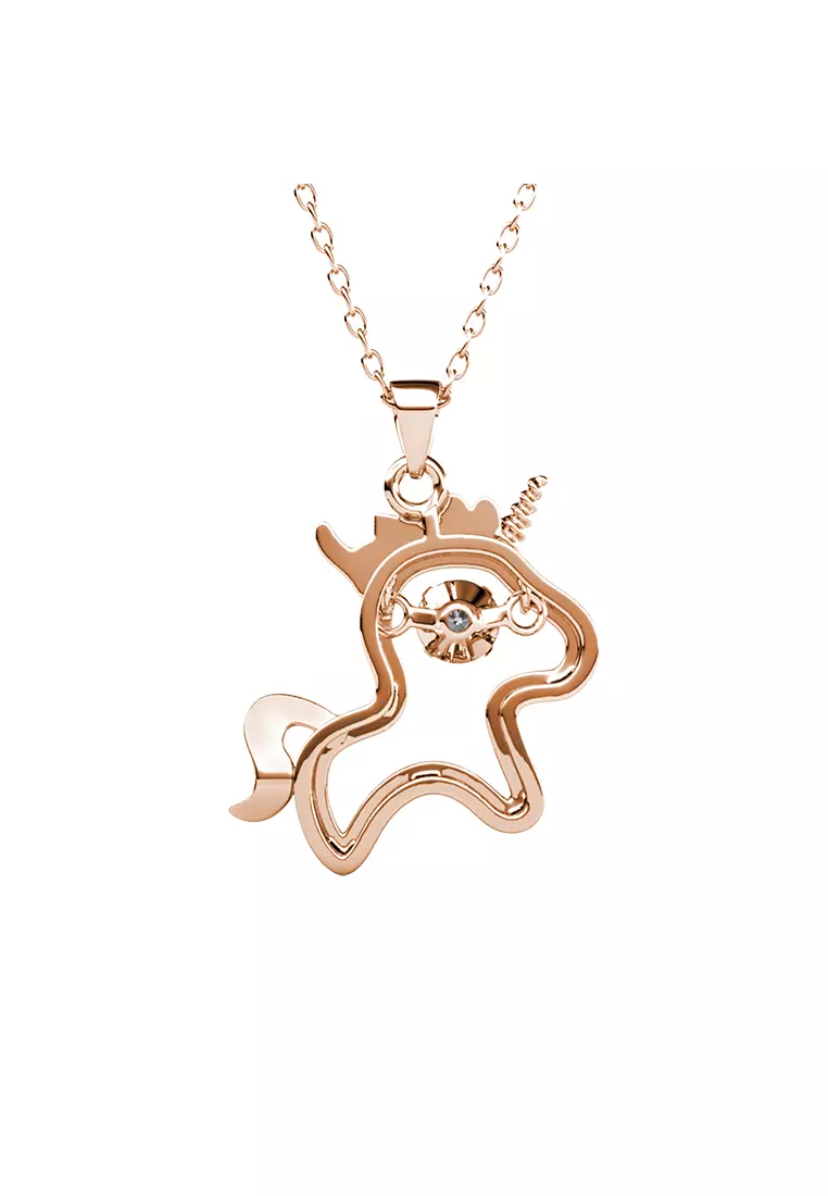 Dancing Shio Pendant Horse ( Kuda ) RG - Kalung Crystal Swarovski by Her Jewellery