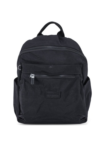 Bagstation black Crinkled Nylon Small Backpack DE4F6AC13FD962GS_1
