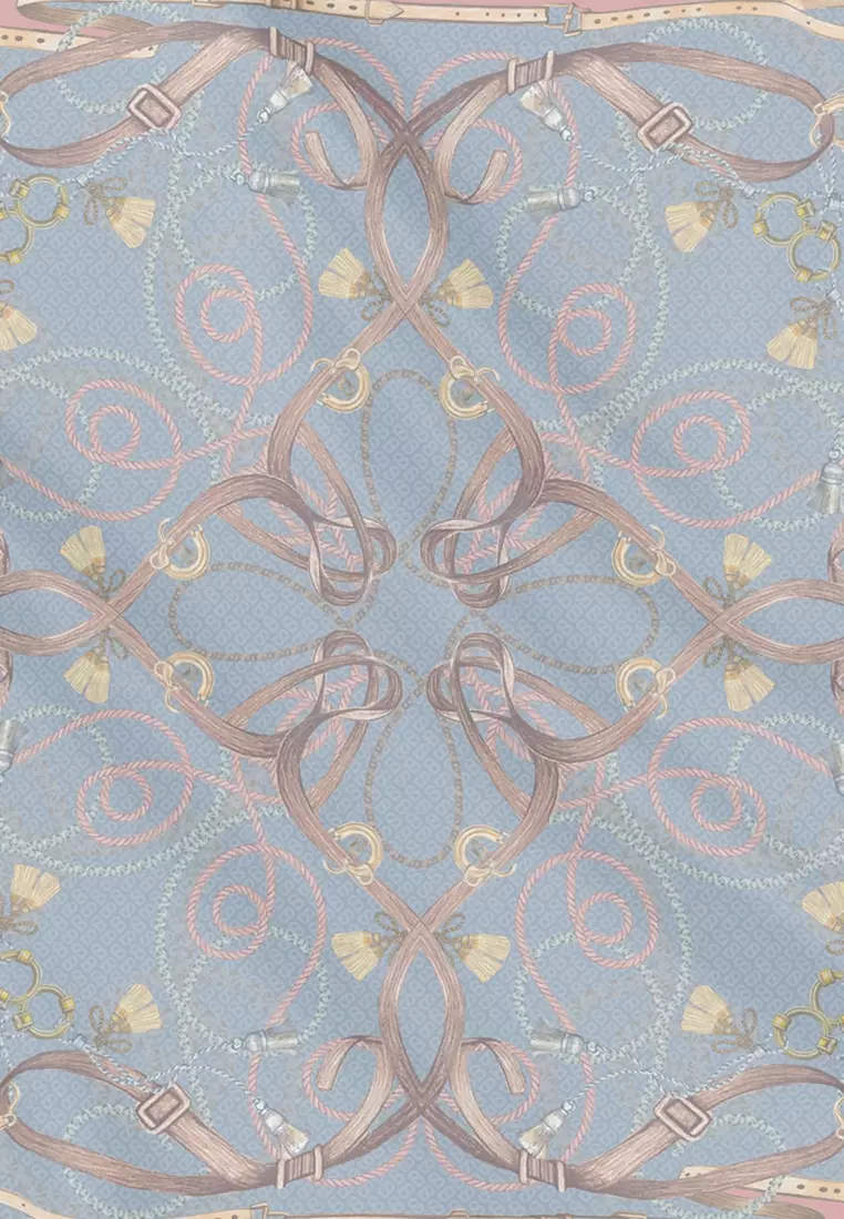 Alexandra Silk Jacquard Square - Château