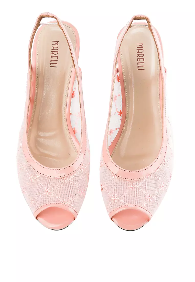 Sena Sepatu Sandal Mesh Wanita Hak 5 cm