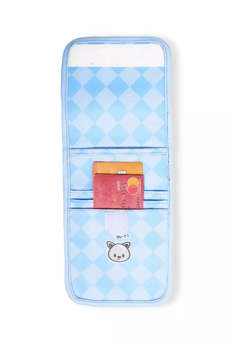 AMB96 Dompet Gantung Kalung Leher Multifungsi Handphone Touchscreen Tido Blue