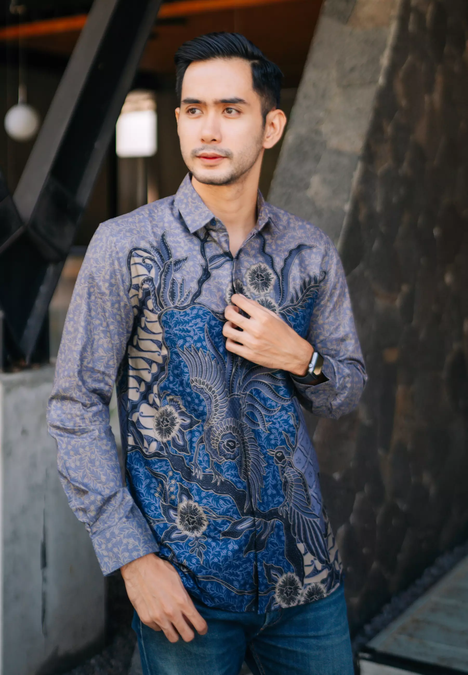 My Aksa Batik Pria Kemeja Panjang Ernest Elena