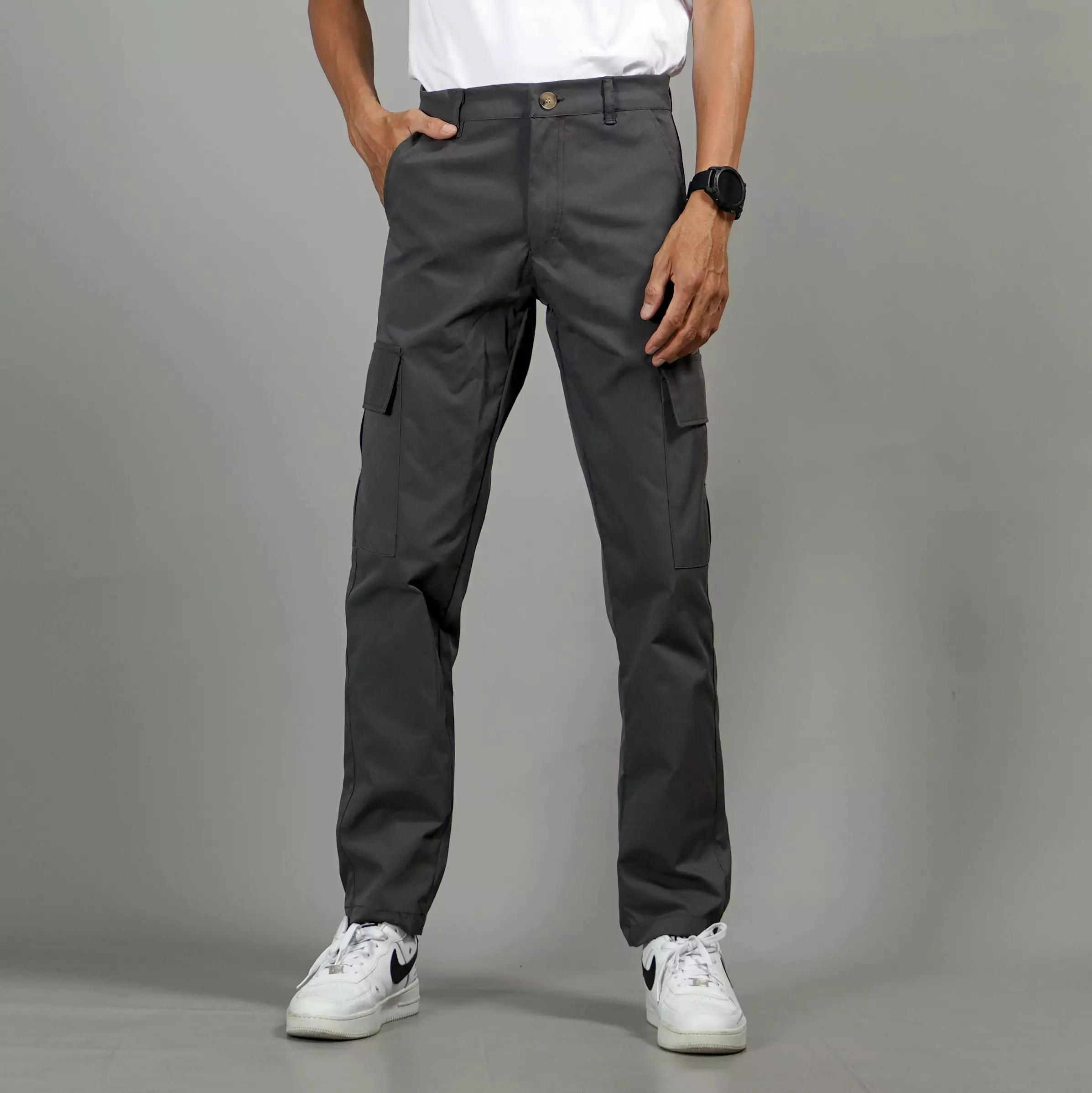  RAYMOND Celana Tactical Celana Cargo Pria Cargo Pants Pria - GREY