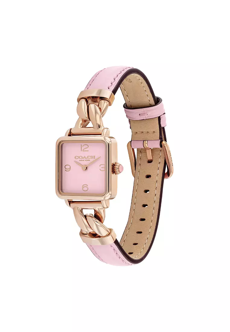 Buy COACH Cass Pink Leather Strap Analog Watch CO-14504357 2026 Online ...