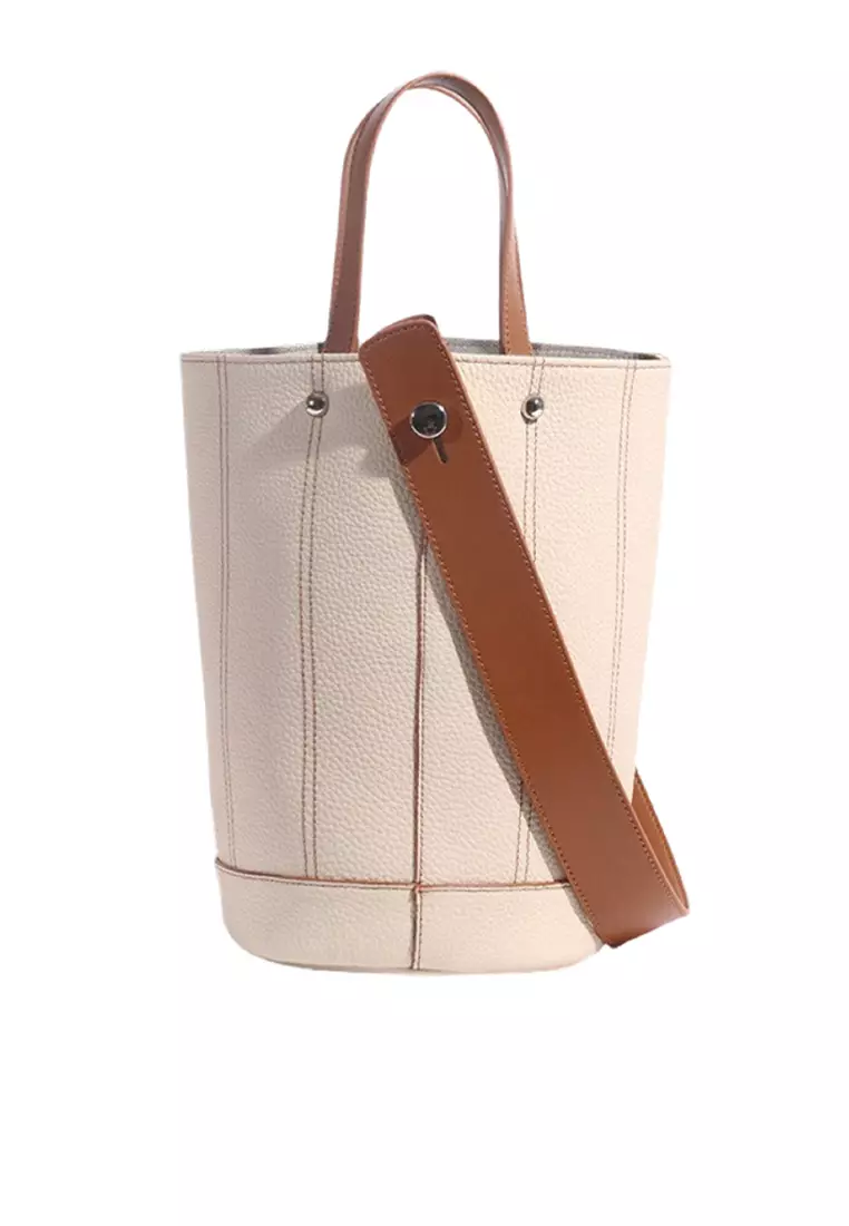 Real leather hotsell bucket bag