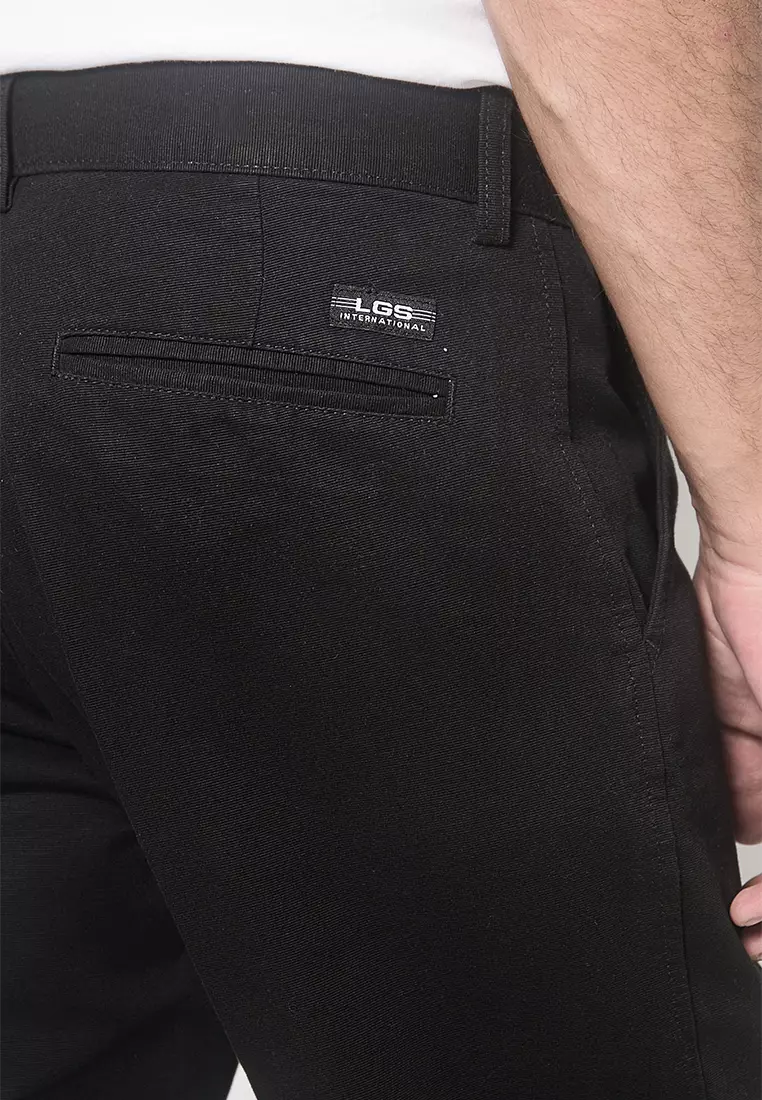 LGS - Celana Panjang Chinos - Double Pocket - Hitam - Regular Fit - CCT.500.037.004.C