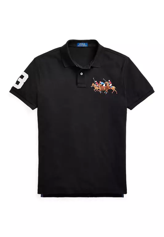 Custom Slim Fit Triple-Pony Polo Shirt