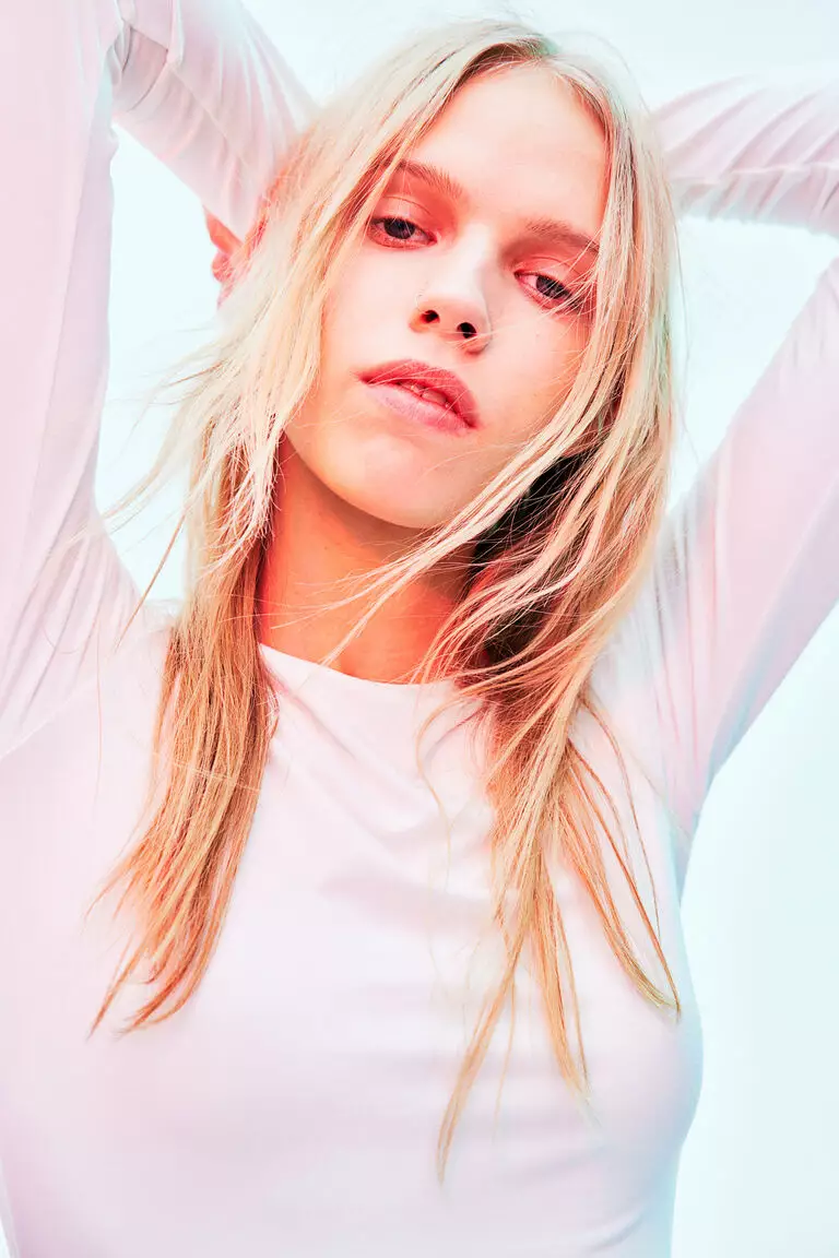 Boat-neck jersey top