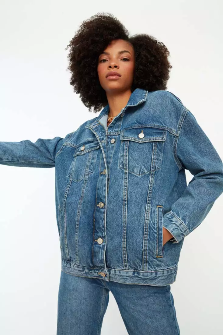 Long denim jackets 2025 for womens online