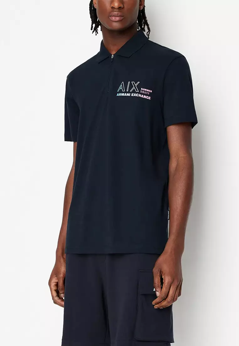 Buy Armani Exchange Summer Beats Organic Stretch Cotton Piqu Polo