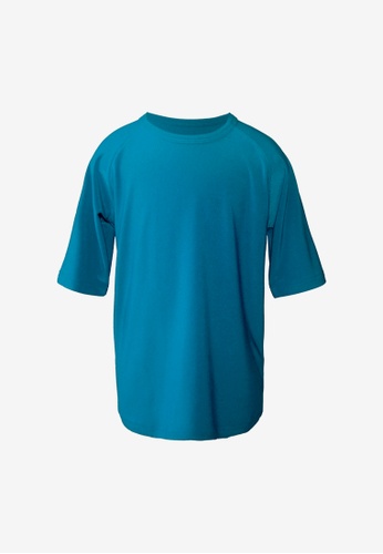 ROSARINI green and blue Crew Neck T-Shirt - Teal 059CDKA25CCE66GS_1