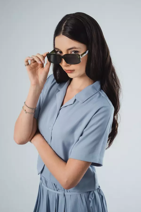 FACILITY - Rok Mini Pleats Jill - Skyway Blue