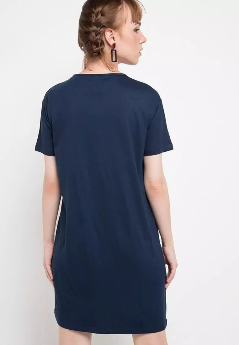 LTC03 Third Day Dress  Kaos Casual Thirdday&co Long Dress Ladies Navy