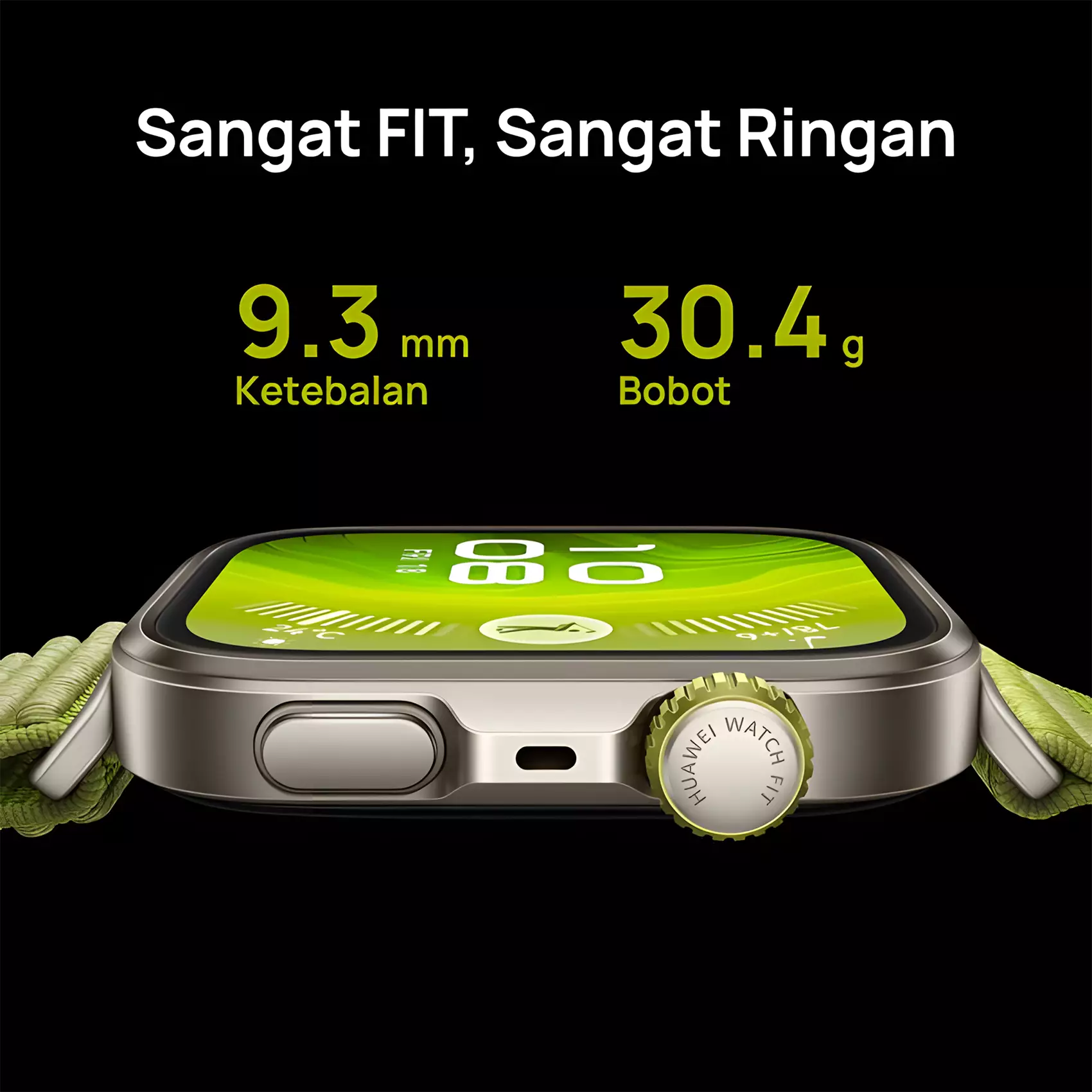 HUAWEI WATCH FIT 4 Pro | Sapphire Glass & Titanium | Pro-Level Outdoor Sports | ECG | 10-Day Battery Life* - Green