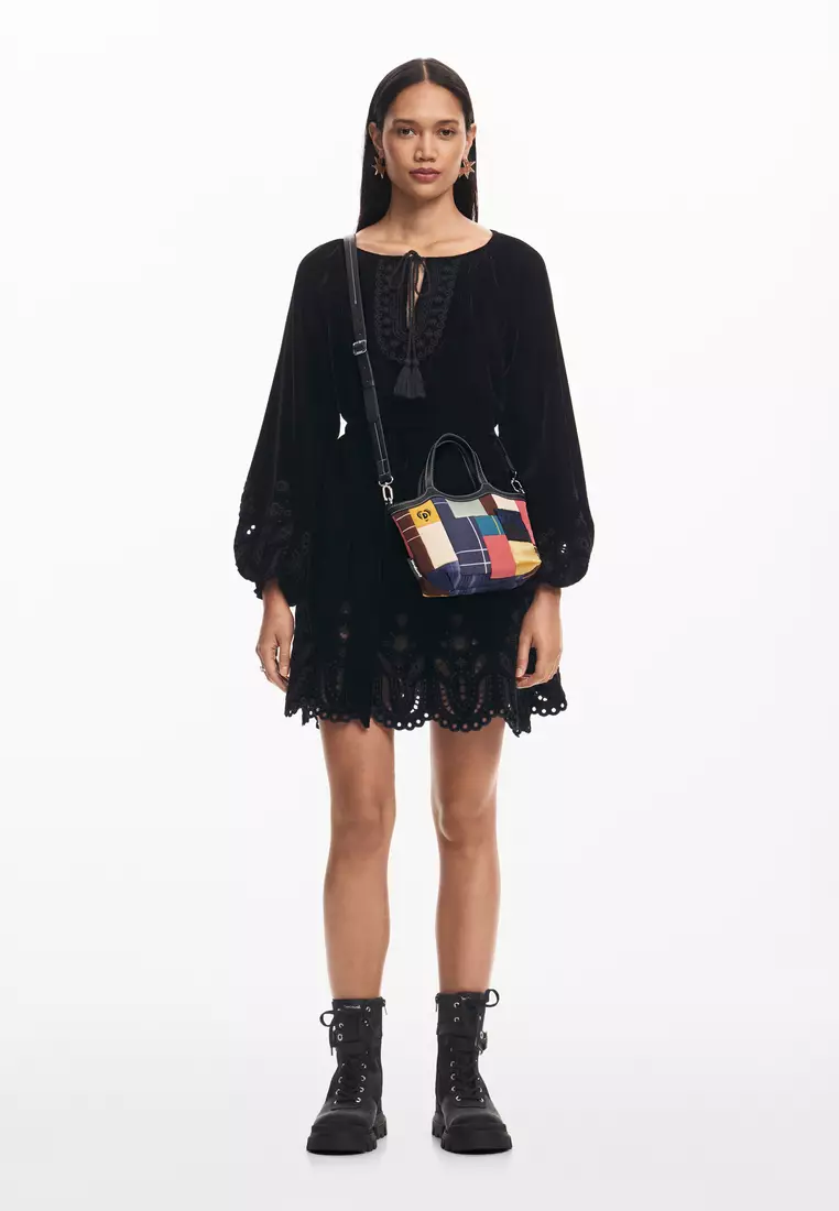 Desigual Woman Embroidered mini dress.