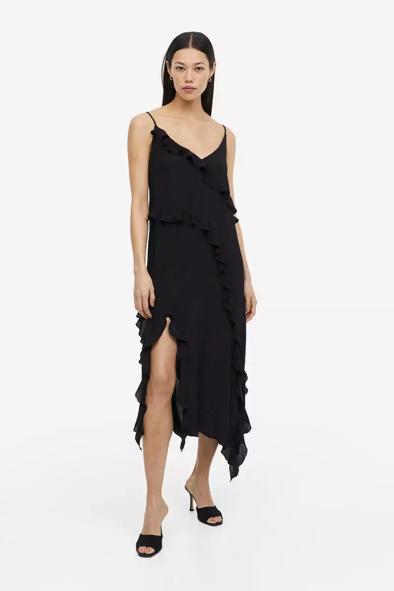 H and m flounced hot sale dress