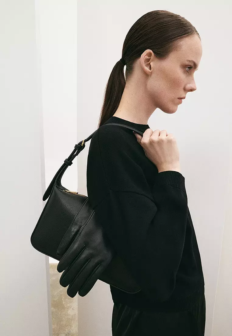 Faux-Leather Shoulder Bag